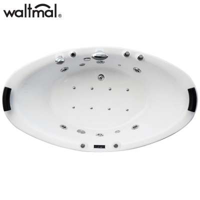 Waltmal CE Approved Standard Size Spa Portable Whirlpool Bathtub With Waterfall WTM-02706