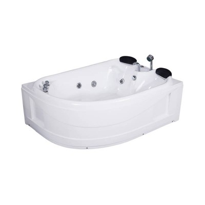 Waltmal 2 personCheap white acrylic jacuzzi bathtub with panel pillow and massage WTM-02304