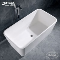 Pensen Item 8806 150cm 59 gel coat freestanding rectangular tub solid surface freestanding tubs