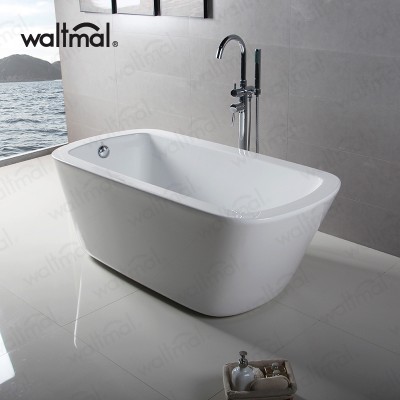 Waltmal High Quality Water Bath Five Star Hotel Design Bathtub Modern Seamless White square shower tub WTM-02529