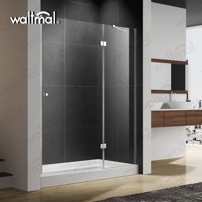 Waltmal modern style shower room factory direct double panel hinge  10mm glass door WTM-03231